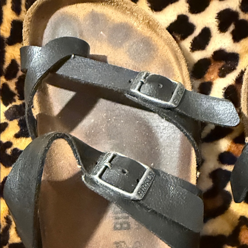 Birkenstock Dark Leather Sandals - Picture 10 of 12